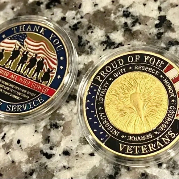 Challenge Coin Military Veteran - Picture 3 of 3